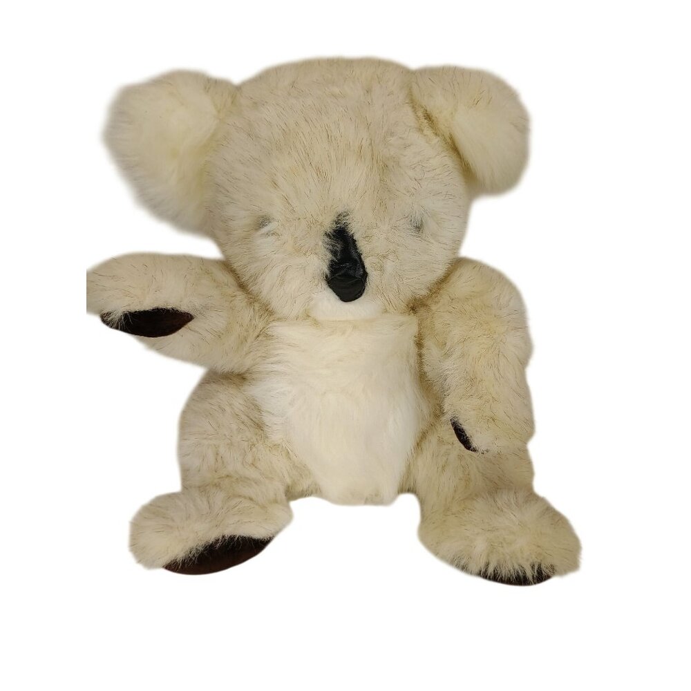 24K Polar Puff Koala Bear Plush Toy Beige 1985 Dakin Industries Faux Fur Collect
